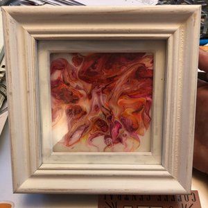 Framed Handmade Acrylic Art 6.25" x 6.25"